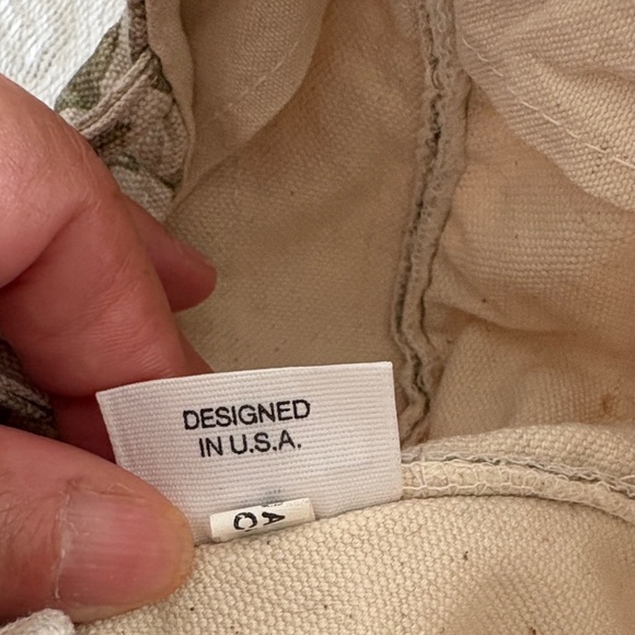 Gently Loved Longaberger Green Leaf Pattern Mini Tote - Picture 7 of 9